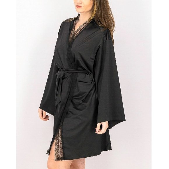 Jason Wu Stretch Satin Short Robe - Picture 2 of 8